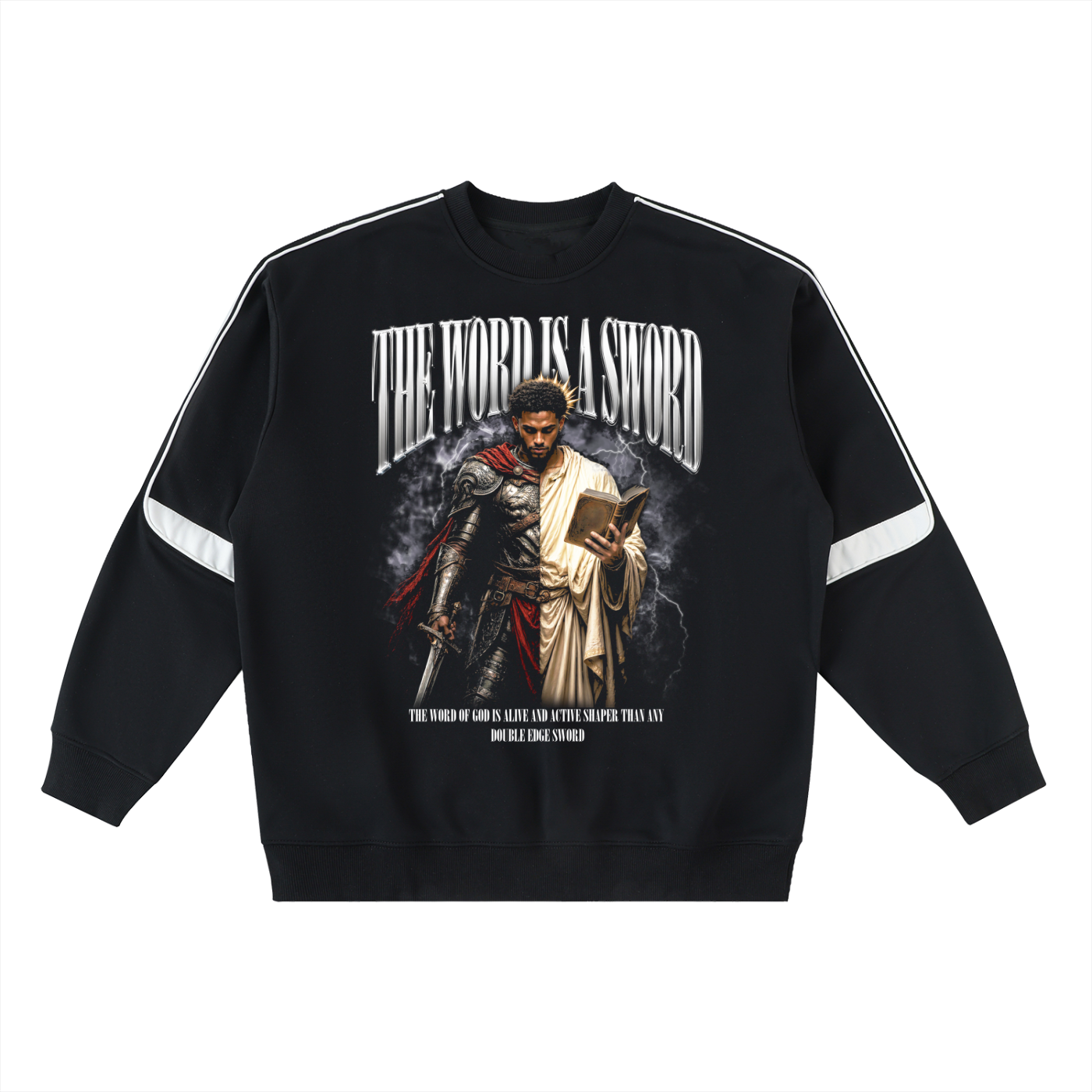 Mens Word Is A Sword Oversized Crewneck